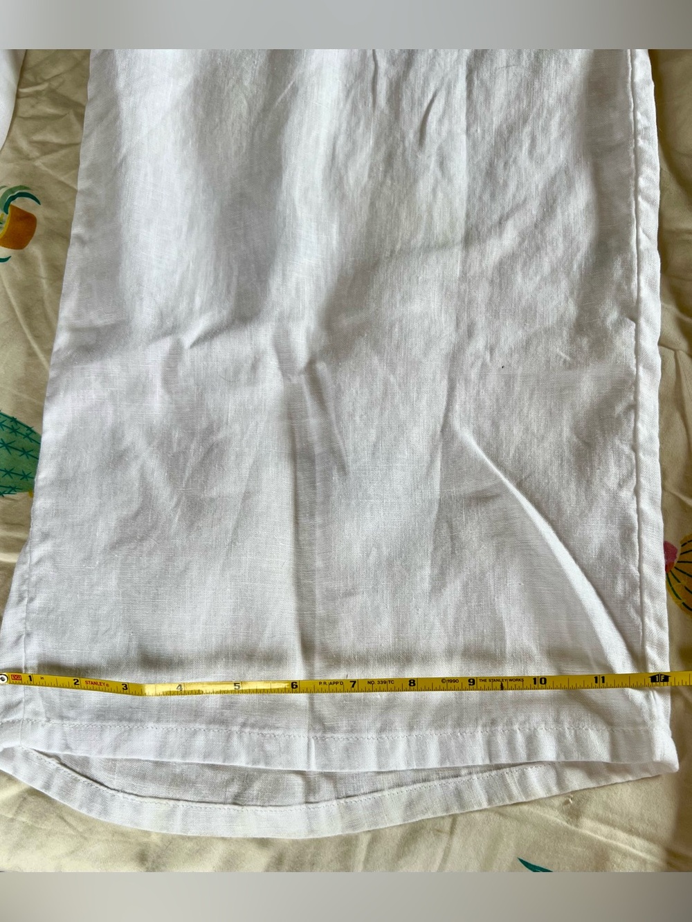 Eileen Fisher White Wide-Leg Linen Blend Pants - Picture 4 of 9